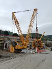 TBM CEFALU&#039;: Lavori di montaggio TBM, scavo galleria naturale. Raddoppio linea Palermo-Messina.